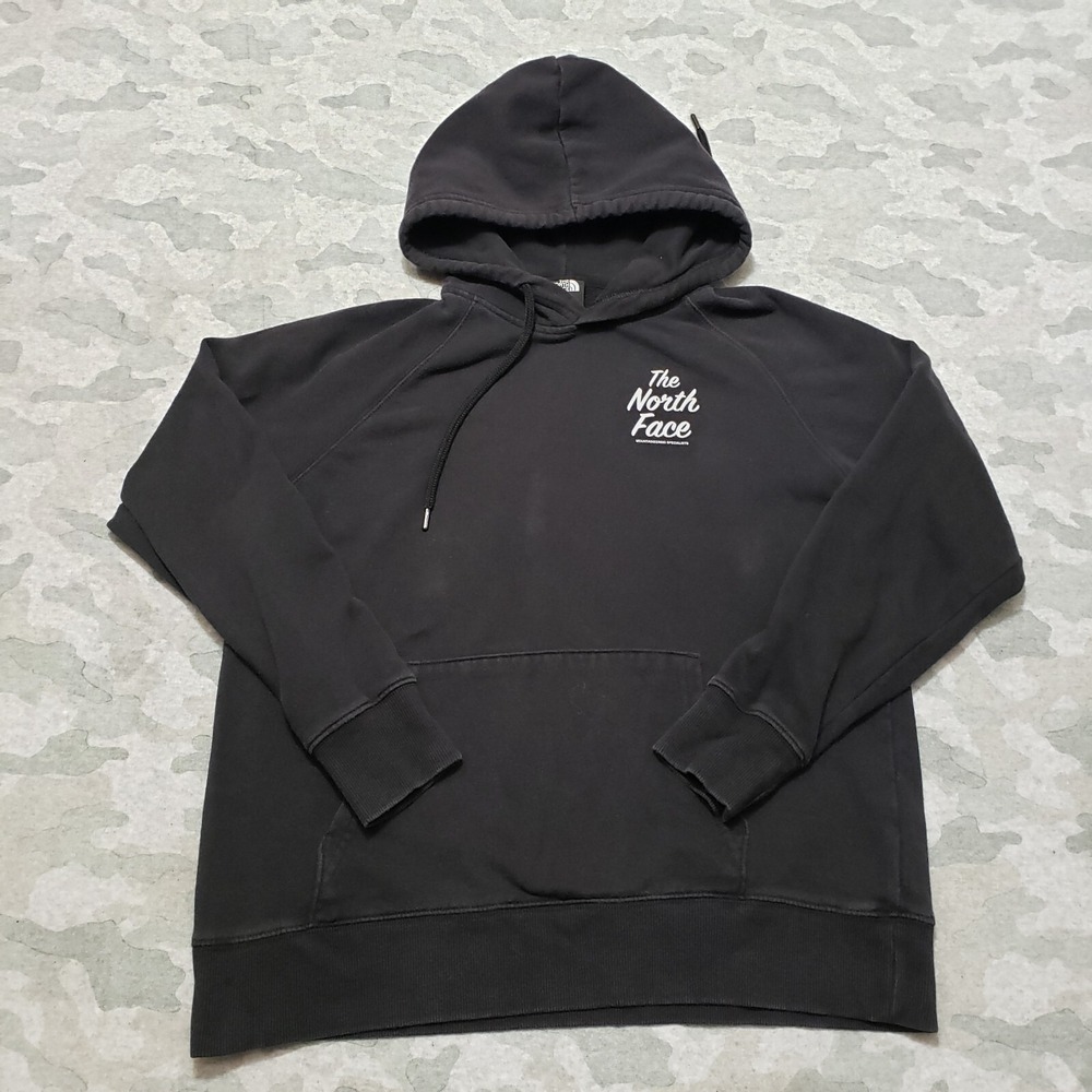 The North Face Sweatshirt Womens Medium Black Pullover‎ Hooded Pockets Outdoors